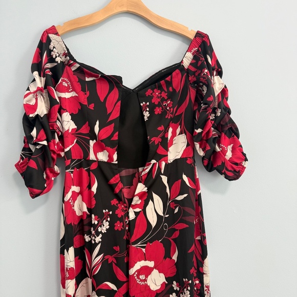 Guess Womens Zooey Black Ruched Off-The-Shoulder Wide Leg‎ Jumpsuit Size 2 - Picture 5 of 11